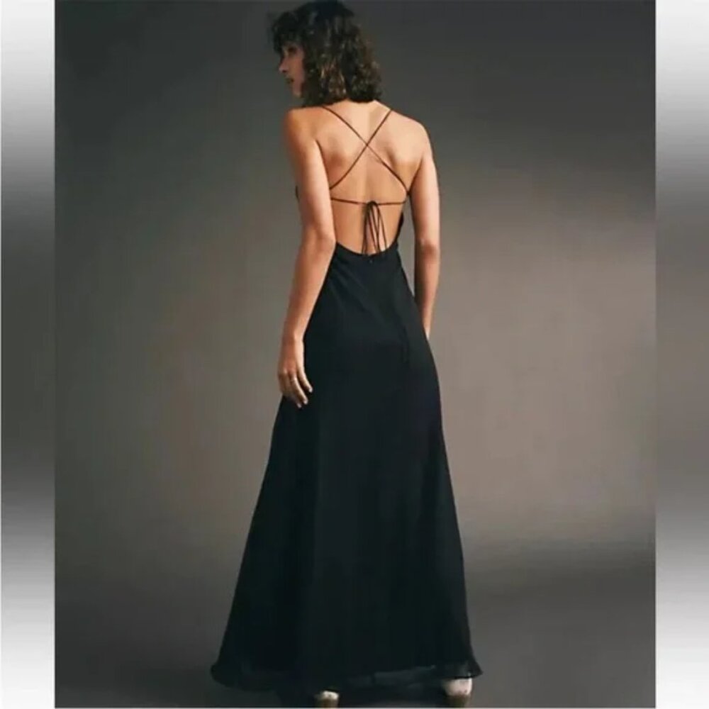 Free People Simone Maxi Dress in Black NWT Size XS 0 - Picture 2 of 10